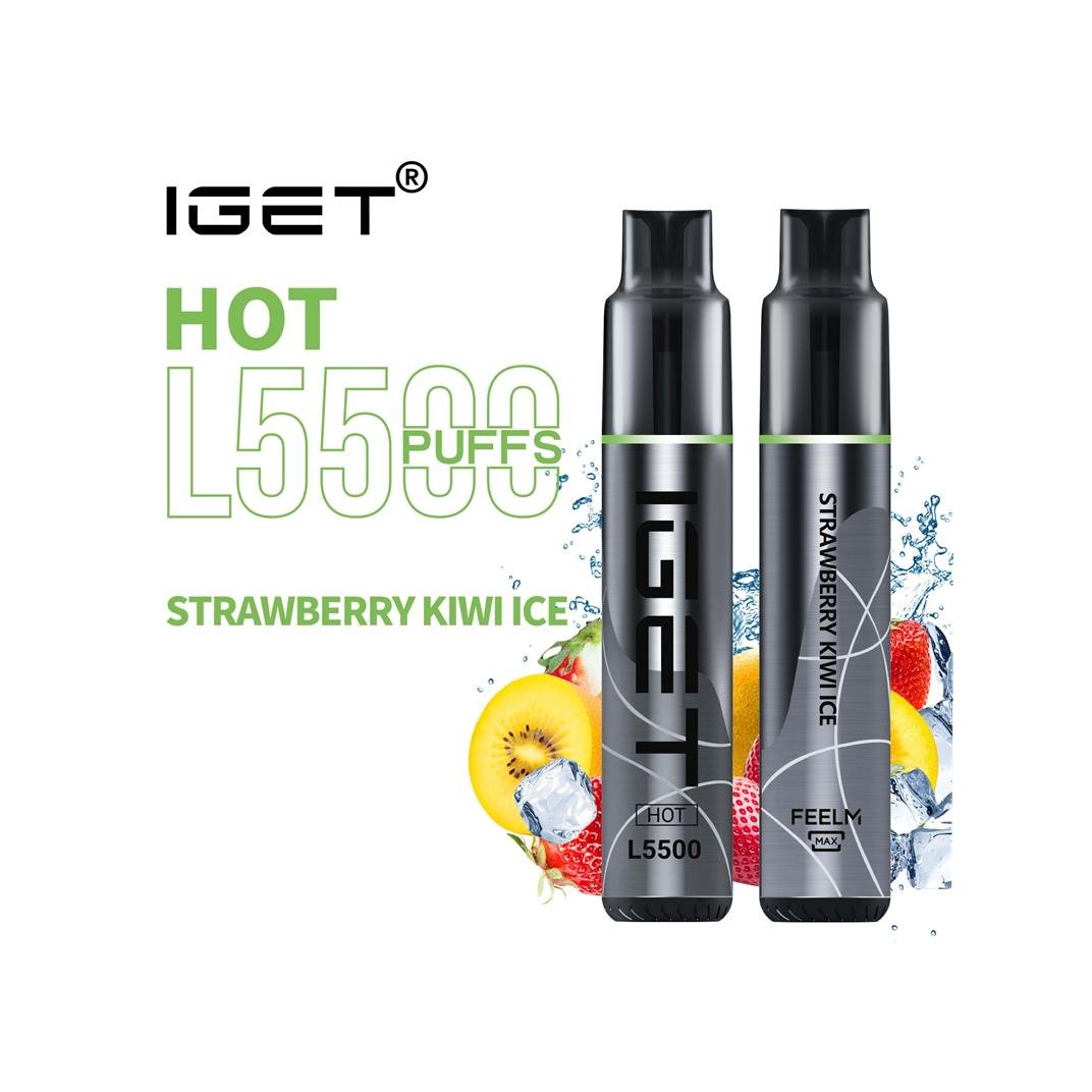 strawberry kiwi ice iget hot 5500 puffs